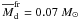 \hbox{$\overline{M}_{\rm d}^{\rm fr}=0.07~M_\odot$}