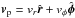 \hbox{$\bl{v}_{\rm p}=v_r \hat{\bl r}+ v_\phi \hat{\bl \phi}$}