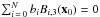 \hbox{$\sum_{i\,=\,0}^N b_i B_{i,3}(\x_0)=0$}