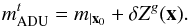 \begin{equation} \madu^t = \umag + \dzp^g(\x). \label{eq:14} \end{equation}