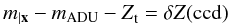 $$ \cmag - \madu - \zp_{\rm t} = \dzp({\rm ccd})\, $$