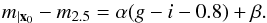 \begin{equation} \umag - \smag = \alpha (g-i-0.8) + \beta.\label{eq:27} \end{equation}