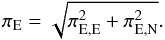 \begin{equation} \label{eq:pie} \pi_{\rm E} = \sqrt{\piee^2 + \pien^2} . \end{equation}