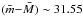 \hbox{$(\bar{m}{-}\bar{M})\sim31.55$}