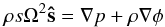 \begin{equation} \rho s\Omega^2\vec{\hat s}=\na p+\rho\na\phi \label{baroc} \end{equation}