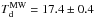 \hbox{$T_\mathrm{d}^\mathrm{MW}=17.4\pm0.4$}