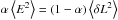 \hbox{$\alpha \left<E^2\right> = (1-\alpha)\left<\delta L^2\right> $}