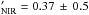 \hbox{$'_{\rm NIR} = 0.37 \,\pm\, 0.5$}