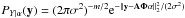 \hbox{$P_{Y|{\vec \alpha}}({\vec y}) = (2\pi \sigma^2)^{-m/2}{\rm e}^{ - \| {\bf y} - {\bf A} \boldsymbol{\Phi} {\vec \alpha} \|_2^2/(2\sigma^2)}$}