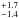 \hbox{$^{+1.7}_{-1.4}$}