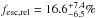 \hbox{$f_{\rm esc,rel} = 16.6^{+7.4}_{-6.5}\%$}