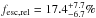 \hbox{$f_{\rm esc,rel} = 17.4^{+7.7}_{-6.7}\%$}