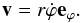 \appendix \setcounter{section}{4} \begin{equation} \vec{v}=r \dot{\varphi}\vec{e_{\varphi}} \mathrm{.} \label{equation_v} \end{equation}