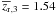 \hbox{$\overline{z_{\rm r}}_{,3} = 1.54$}