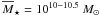 \hbox{$\overline{M}_{\star} = 10^{10{-}10.5}\ M_{\odot}$}