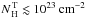 \hbox{$N_{\rm\,H}^{\rm\,T}\lesssim10^{23}~\rm cm^{-2}$}
