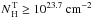 \hbox{$N_{\rm\,H}^{\rm\,T}\geq 10^{23.7}~\rm cm^{-2}$}