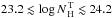 \hbox{$23.2 \lesssim \log N_{\rm\,H}^{\rm\,T}\lesssim 24.2$}