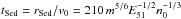 \hbox{$t_{\rm Sed} = r_{\rm Sed}/v_0 = 210\, m^{5/6}E_{51}^{-1/2} n_0^{-1/3}$}