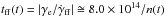 \hbox{$t_{\rm ff}(t) = |\gamma_{\rm e}/\dot\gamma_{\rm ff}|\cong 8.0\times 10^{14}/n(t)$}