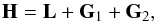 \begin{equation} \vec{H} = \vec{L} + \vec{G}_\p + \vec{G}_\c , \label{120329c} \end{equation}