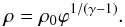 \begin{equation} \rho = \rho_0\varphi^{1/(\gamma-1)}. \label{eq:07} \end{equation}