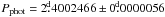 \hbox{$P_\mathrm{phot}=2\fd4002466\pm0\fd0000056$}