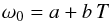 \begin{equation} \omega_0=a+b\,T \label{TempVarPar} \end{equation}