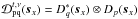 \hbox{$\mathcal{D}^{t,\nu}_{\rm pq}(\vec{s}_x)=D^*_q(\vec{s}_x)\otimes D_p(\vec{s}_x)$}