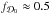 \hbox{$f_{\cD_{0}}\approx0.5$}