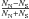 \hbox{$\frac{N_{\rm N}-N_{\rm S}}{N_{\rm N}+N_{\rm S}}$}