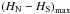 \hbox{$\left(H_{\rm N}-H_{\rm S}\right)_{\max}$}