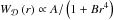 \hbox{$W_{\cD}\left(r\right)\propto A/\left(1+Br^{4}\right)$}