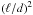 \hbox{$\left({\ell}/{d}\right)^2$}