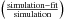 \hbox{$\left(\rm\frac{simulation-fit}{simulation}\right)$}