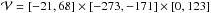 \hbox{$\vol=[-21, 68] \times [-273, -171] \times [0, 123]$}