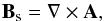 \appendix \setcounter{section}{2} \begin{equation} \vBs=\Nabla \times \vA \p{,} \label{eq:brota} \end{equation}