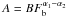 \hbox{$A=BF_{\rm b}^{\alpha_1 - \alpha_2}$}
