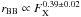 \hbox{$r_\mathrm{BB} \propto F_{\rm X}^{0.39 \pm 0.02}$}
