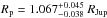 \hbox{$R_{\rm p}=1.067_{-0.038}^{+0.045}~R_{\rm Jup}$}