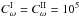 \hbox{$C^{\rm I}_\omega=C^{\rm II}_\omega = 10^5$}
