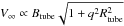 \hbox{$V_{\infty}\propto B_{\rm tube}\sqrt{1+q^{2}R_{\rm tube}^{2}}$}
