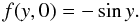 \begin{equation} f(y,0) = -\sin y. \label{eq:4.1} \end{equation}