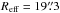 \hbox{$R_{\rm eff}=19\farcs3$}