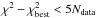 \hbox{$\chi^2-\chi_{\rm best}^2<5N_{\rm data}$}