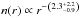 \hbox{$n(r)\propto r^{-\left(2.3_{-0.9}^{+2.2}\right)}$}