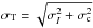 \hbox{$\sigma_{\rm T}=\sqrt{\sigma_{I}^{2}+\sigma_{\rm c}^{2}}$}