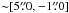 \hbox{${\sim}[5\farcs0,-1\farcs0]$}