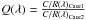 \hbox{$Q(\lambda)=\frac{C/R(\lambda)_{\rm Case 1}}{C/R(\lambda)_{\rm Case 2}}$}