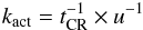 \begin{eqnarray} \label{cav3} k_{\rm act}=t^{-1}_{\rm CR}\times u^{-1} \end{eqnarray}